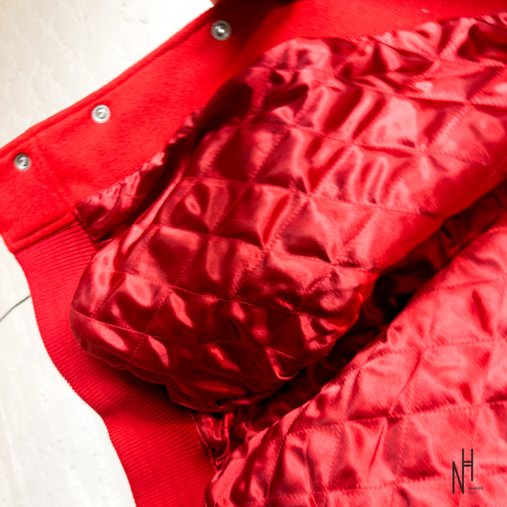 Supreme Number (N)ine Mickey Varsity Jacket Red