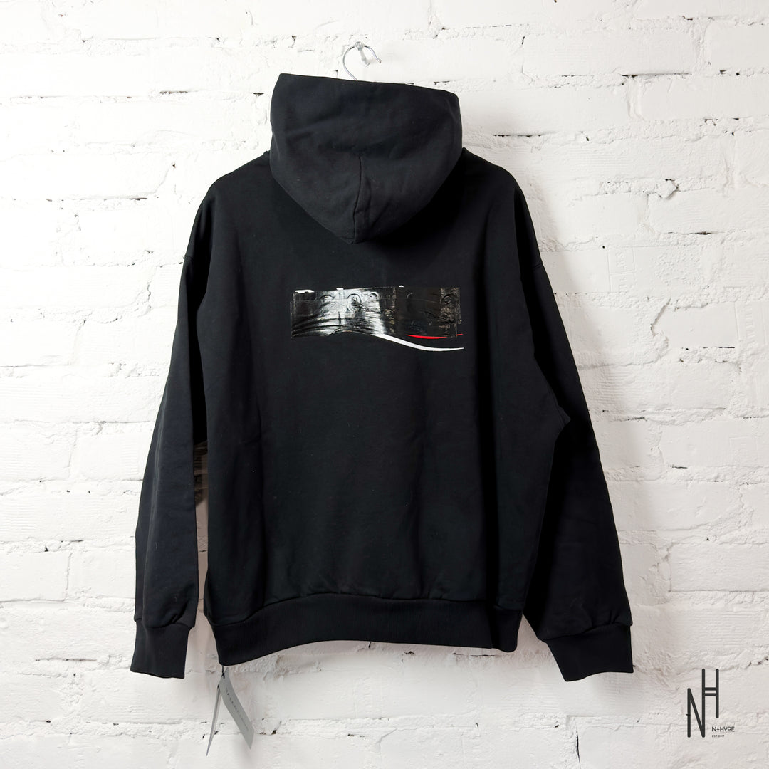 Balenciaga Political Campaign Cotton Hoodie Black