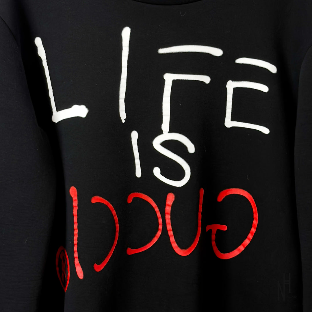 Gucci Life Is Crewneck Black