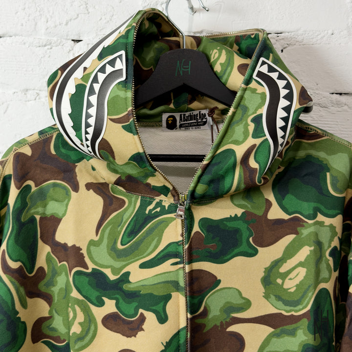 BAPE Art Camo Shark Full Zip Hoodie Green