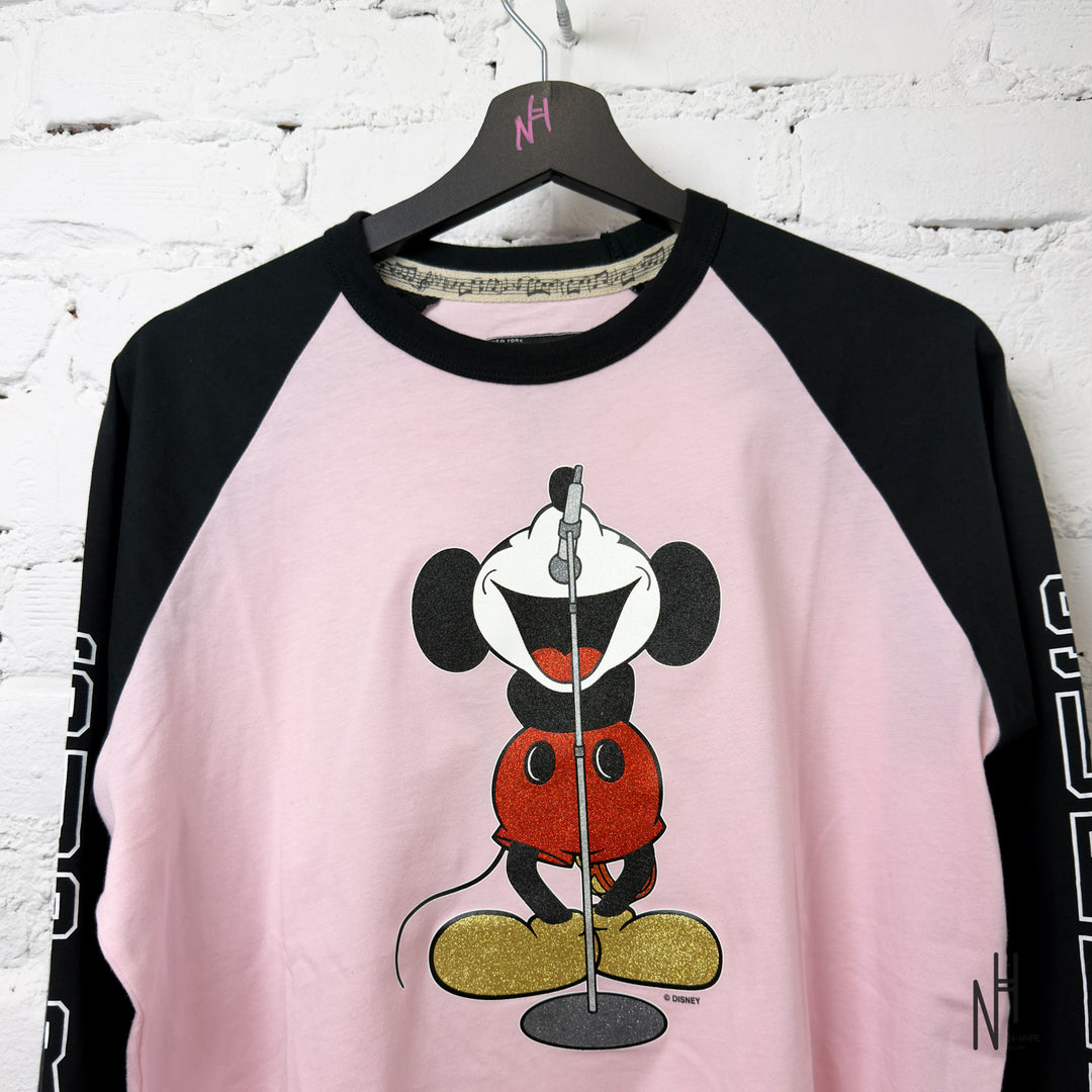 Supreme Number (N)ine Mickey Raglan L/S Top Pink