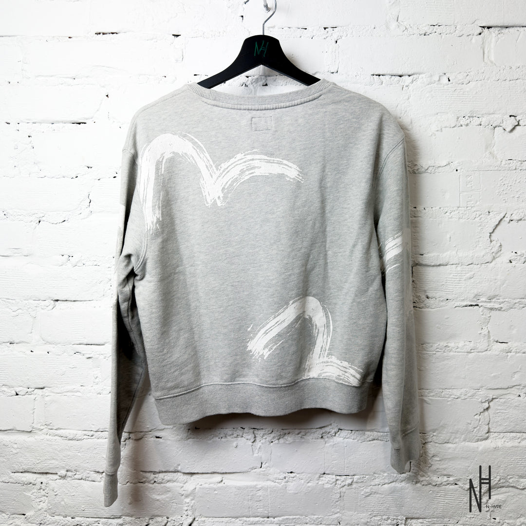 Evisu Sweatshirt Multilogo Seagull Grey