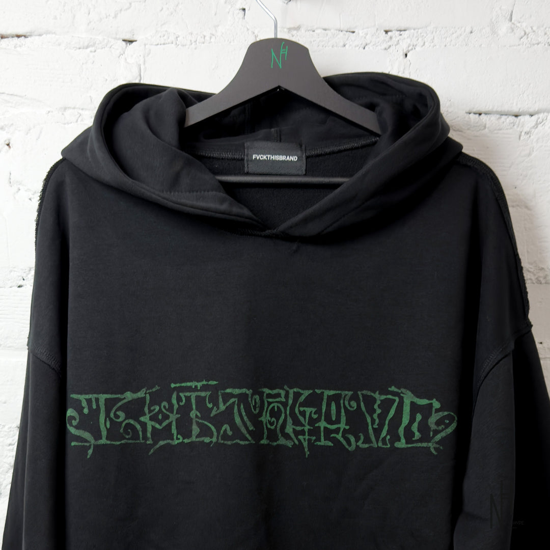 FVCKTHISBRAND Arabic Hoodie Bottle Green