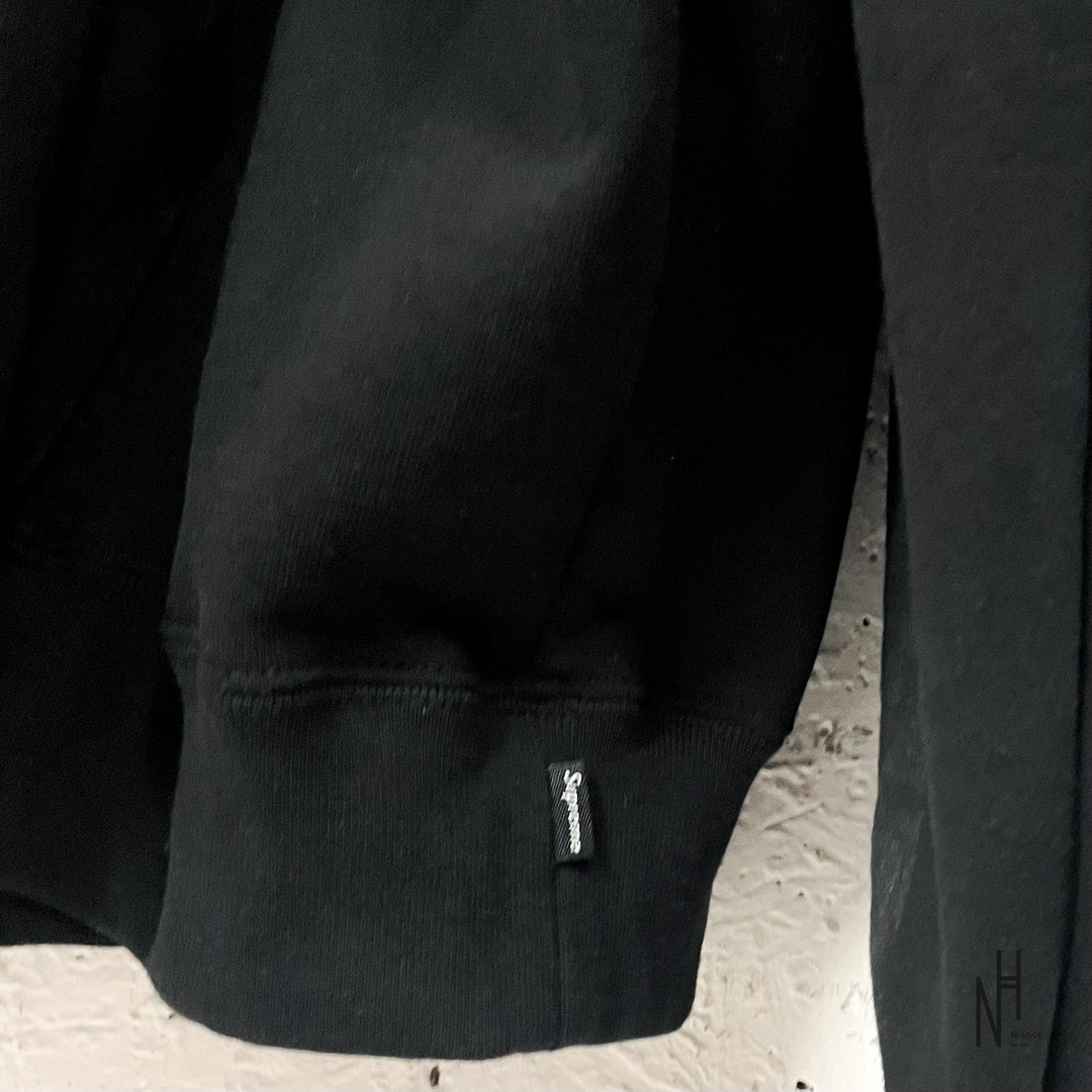 Supreme Satin Applique Hooded Sweatshirt Black