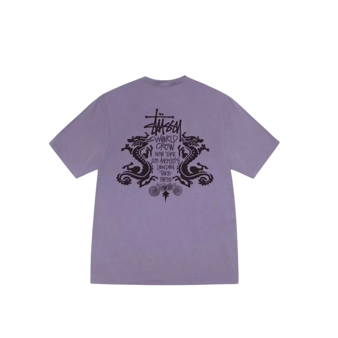 Stussy Double Dragon Pigment Dyed Tee Grape