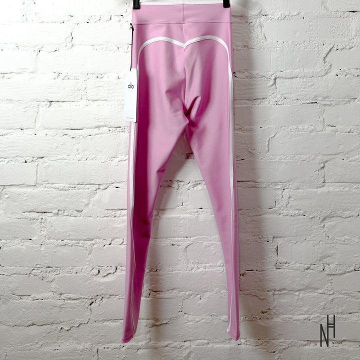 Alo Yoga Airlift High Waist Charger 7/8 Legging Candy Heart Pink White