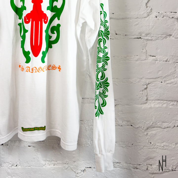 Chrome Hearts LOS ANGELES Dagger Shirt Long Sleeve White