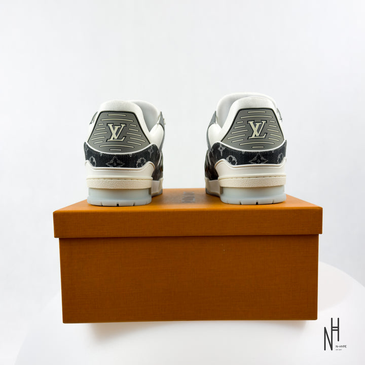 Louise Vuitton LV Trainer Monogram Denim Grey White