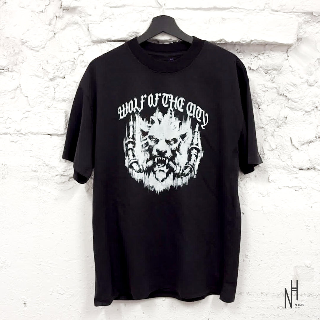 N-HYPE & IVO JANKOWIAK Wolf of The City T-Shirt Black