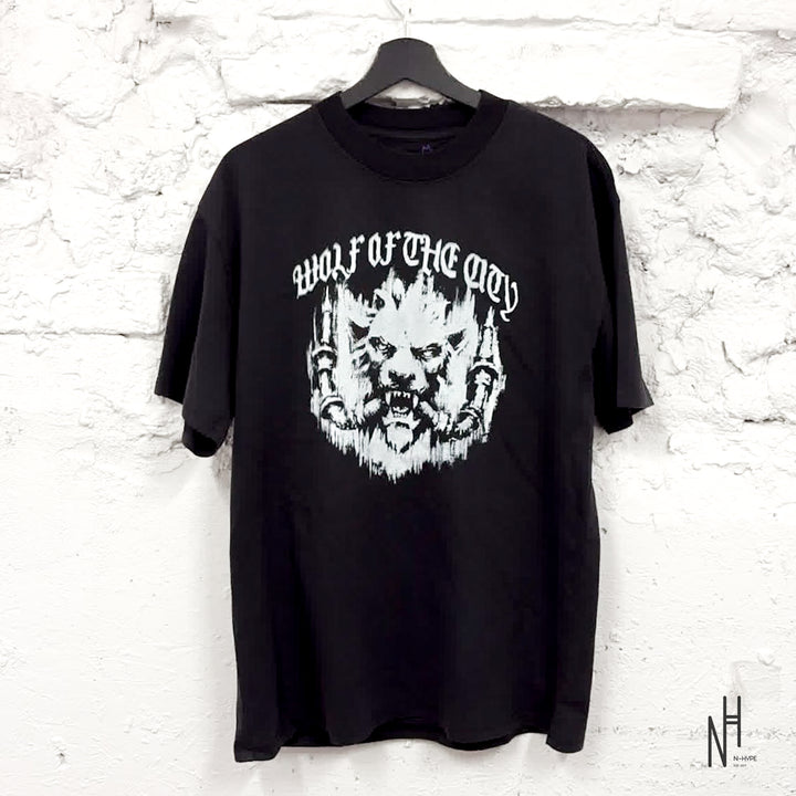 N-HYPE & IVO JANKOWIAK Wolf of The City T-Shirt Black