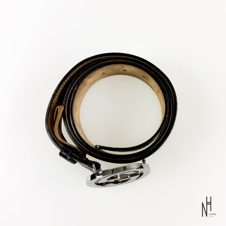 Gucci Web Leather Belt