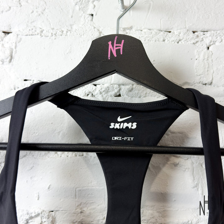 Nike Skims Matte Racer Back Tank Obsidian