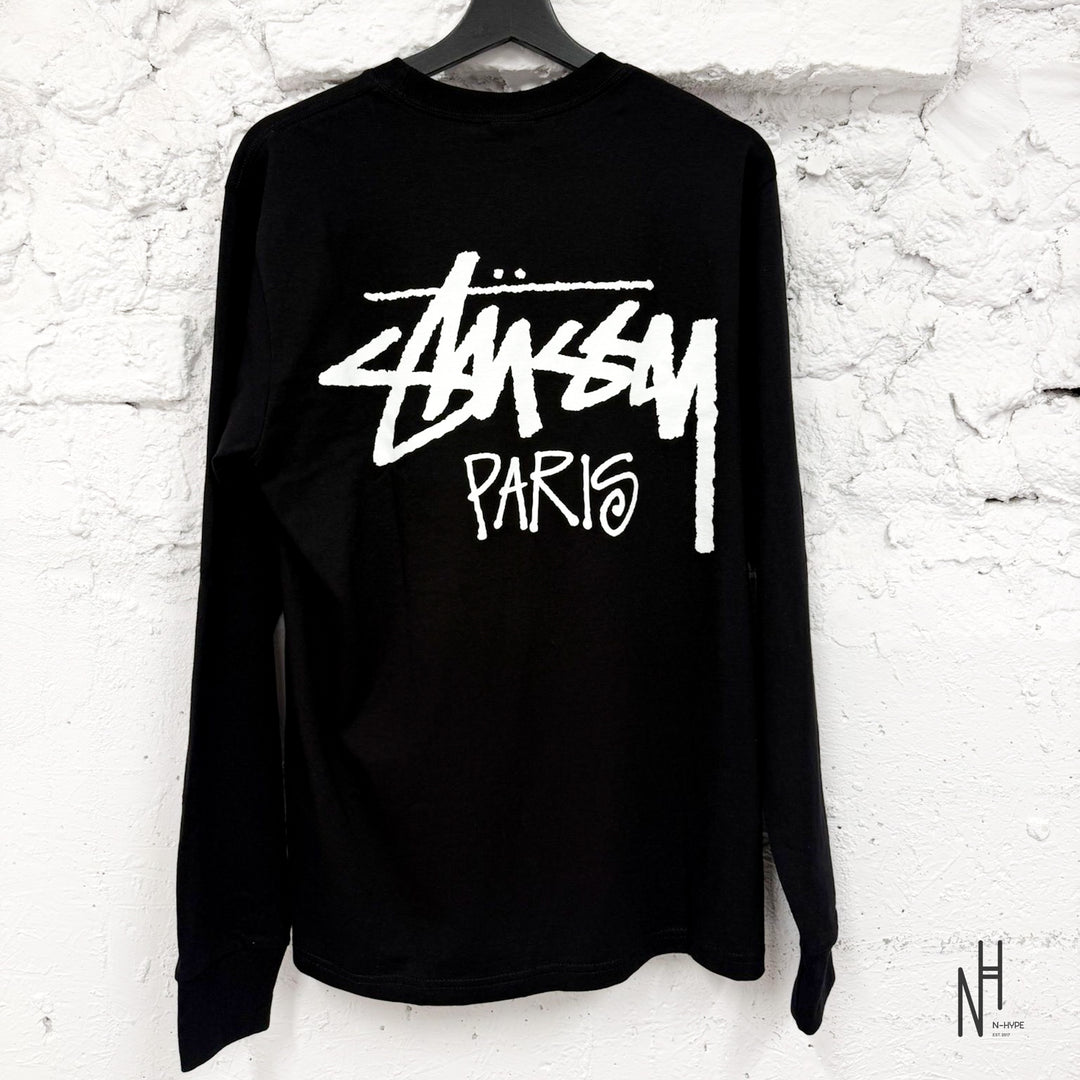 Stussy Stock Paris Longsleeve Black