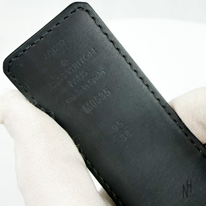 Louis Vuitton LV Initiales Reversible Belt Monogram Black Grey