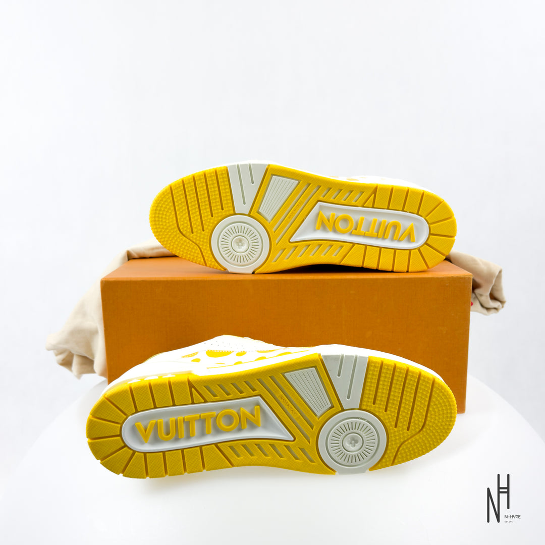 Louis Vuitton x Yayoi Kusama LV Trainer Sneaker White Yellow