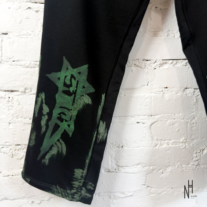 FVCKTHISBRAND FLARED ARABIC SWEATPANTS Green