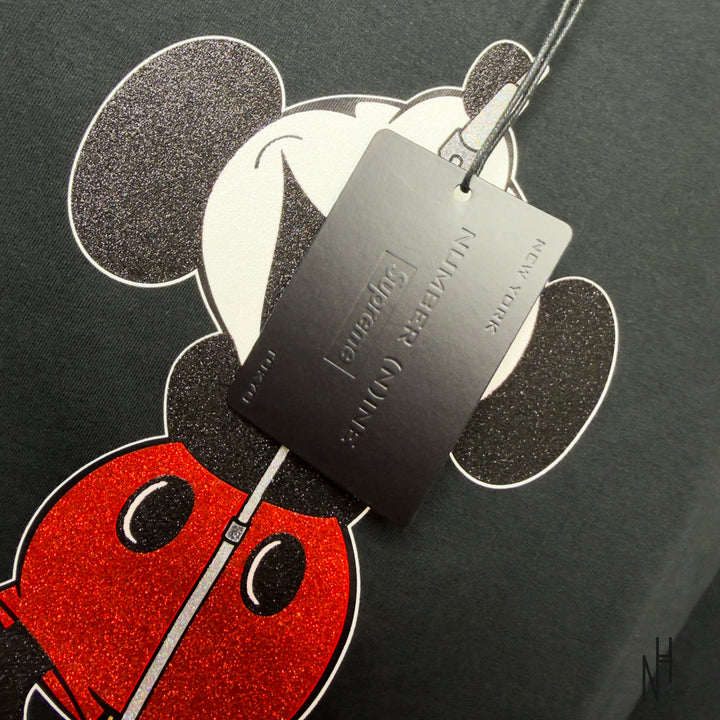 Supreme Number (N)ine Mickey Raglan L/S Top Black