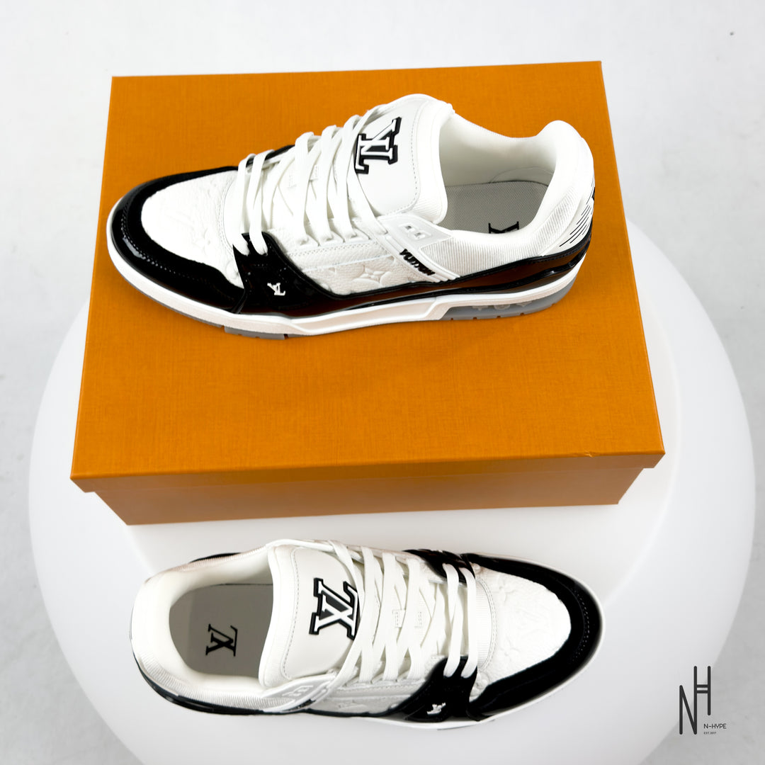 Louis Vuitton LV Trainer Black White Patent Leather