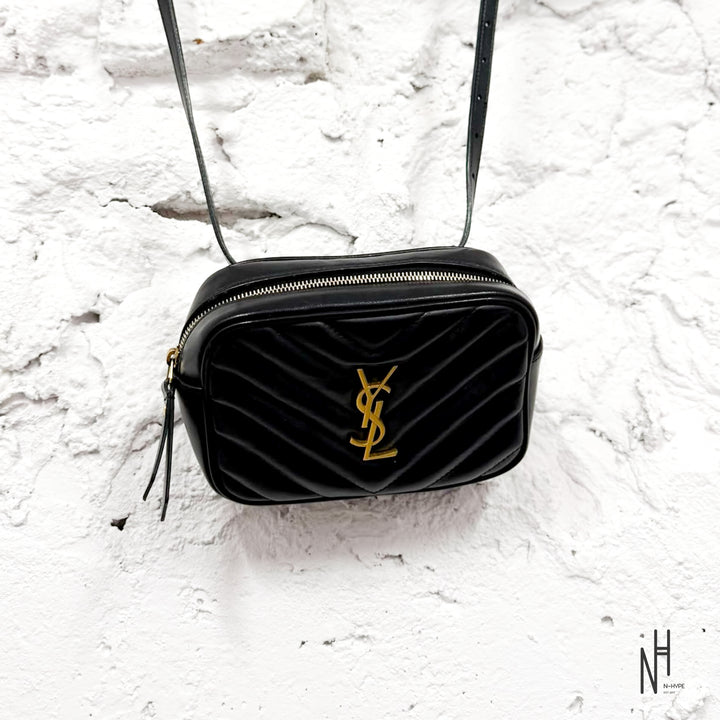 Saint Laurent Monogram Oval Camera Bag Black