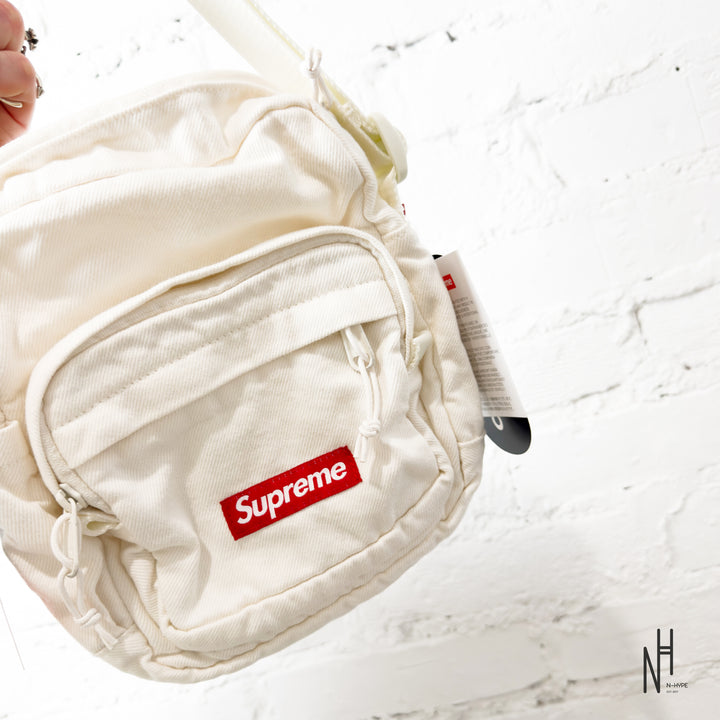 Supreme Denim Shoulder Bag White