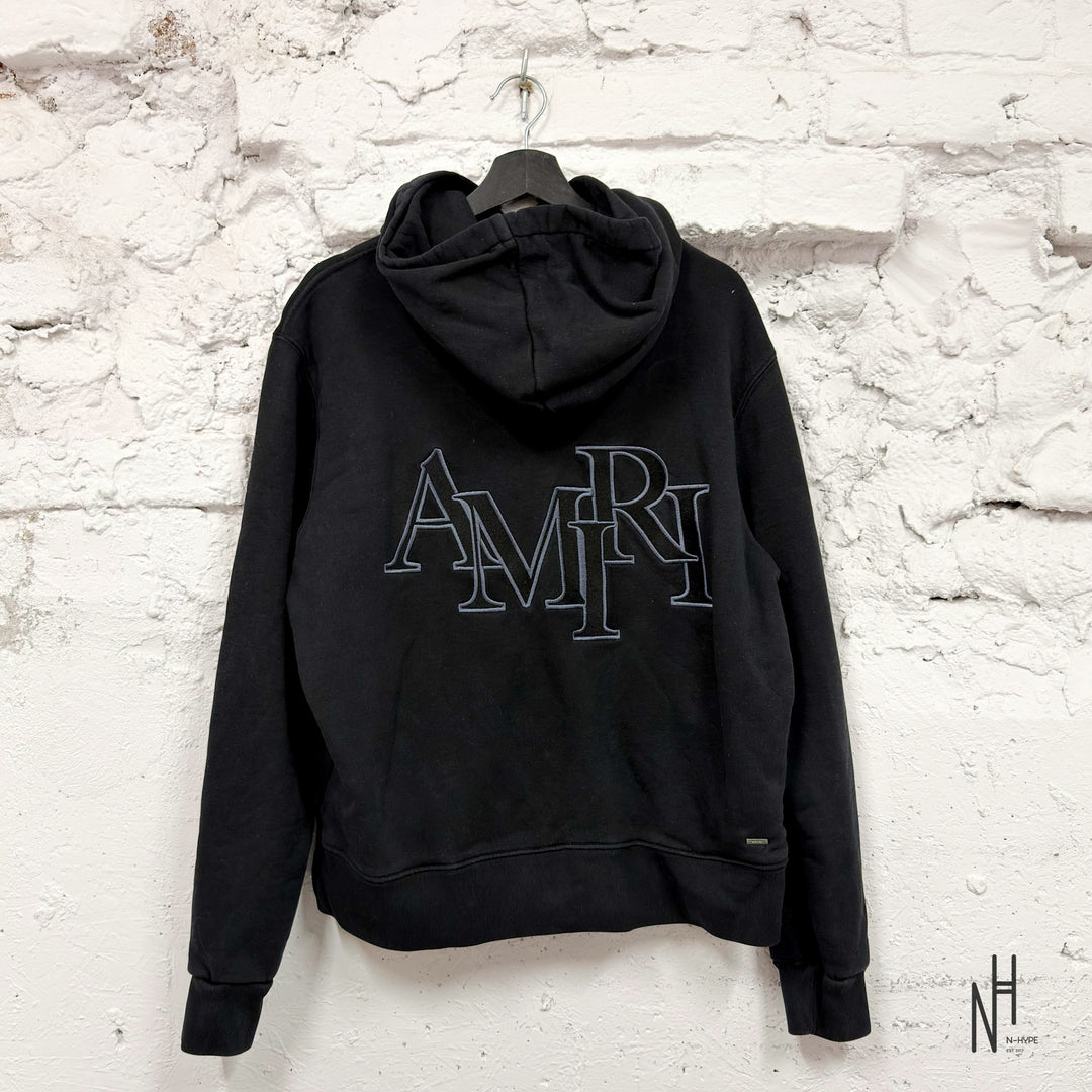 AMIRI Oversized Logo Hoodie Black