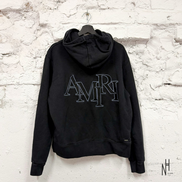 AMIRI Oversized Logo Hoodie Black