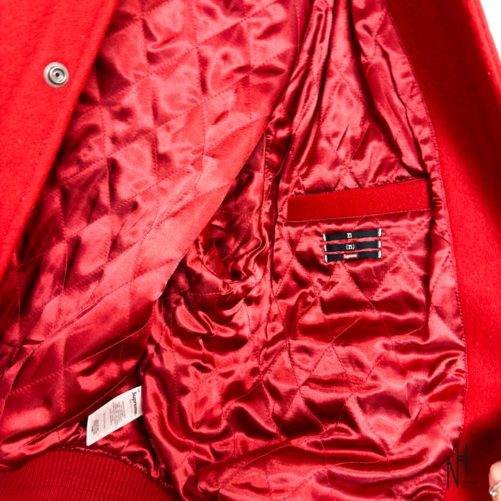 Supreme Number (N)ine Mickey Varsity Jacket Red