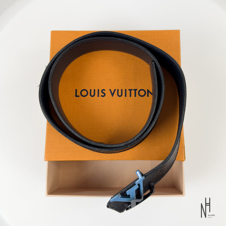 Louis Vuitton LV  Sunset Revelsible Belt Monogram 40 MM Black / Blue Buckle