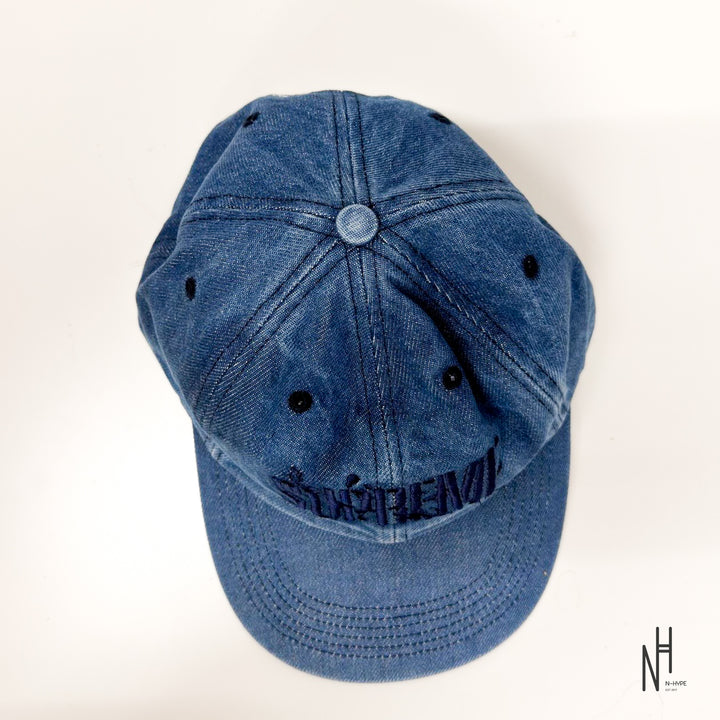 Supreme Splatter 6-Panel Blue Denim
