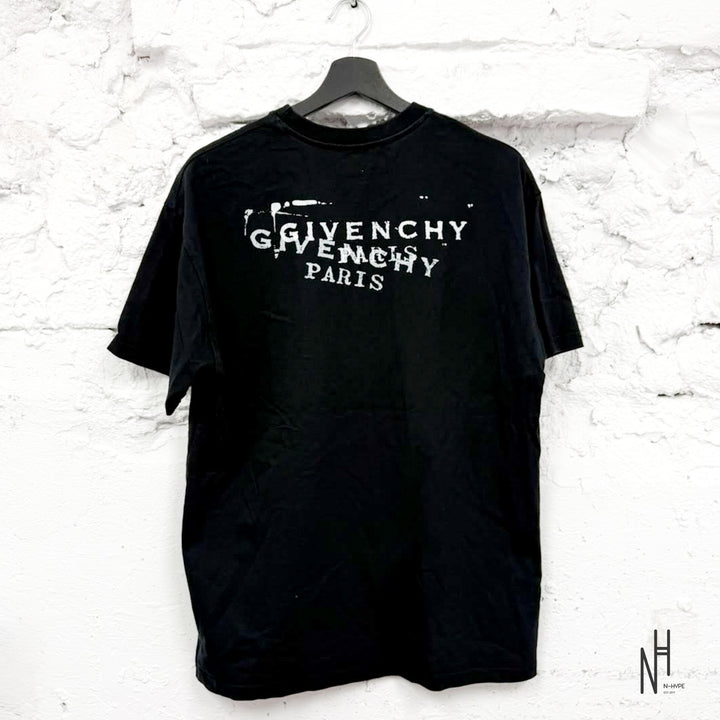 Givenchy Paris Paint Logo T-Shirt Black