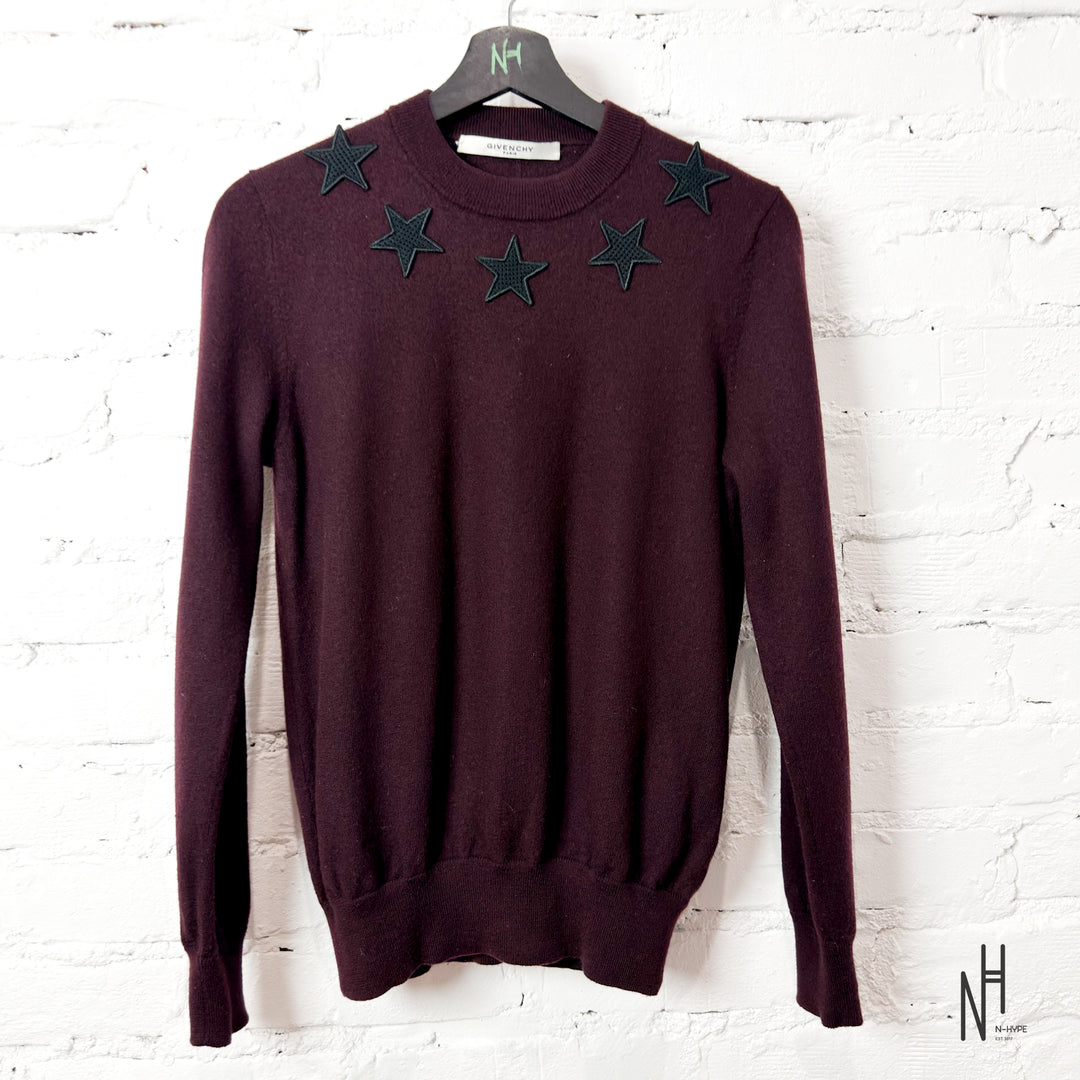 Givenchy Stars Burgundy Sweater