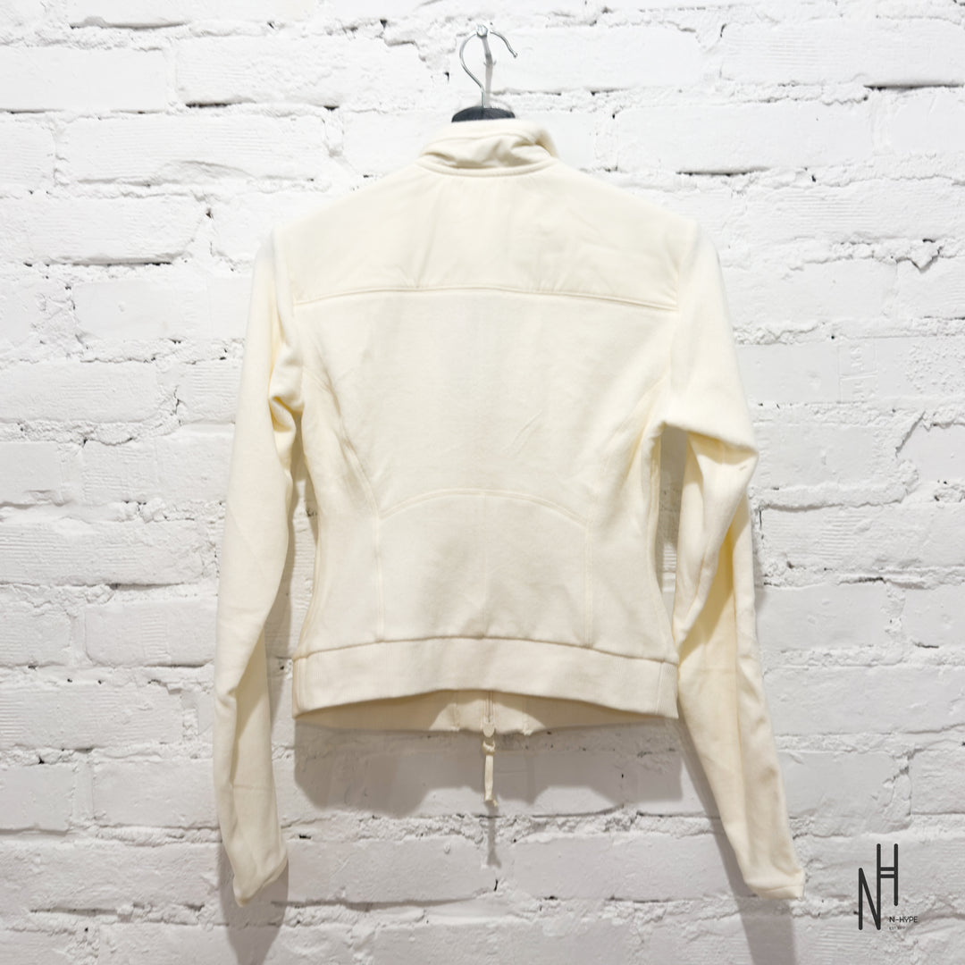 SKIMS Fleece Lounge Fitted Jacket Ecru