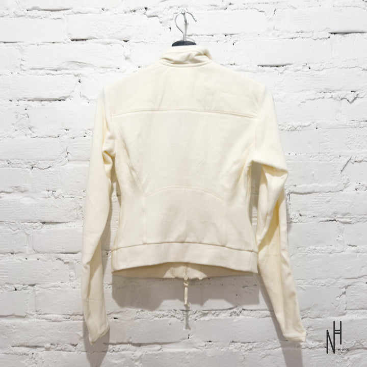 SKIMS Fleece Lounge Fitted Jacket Ecru