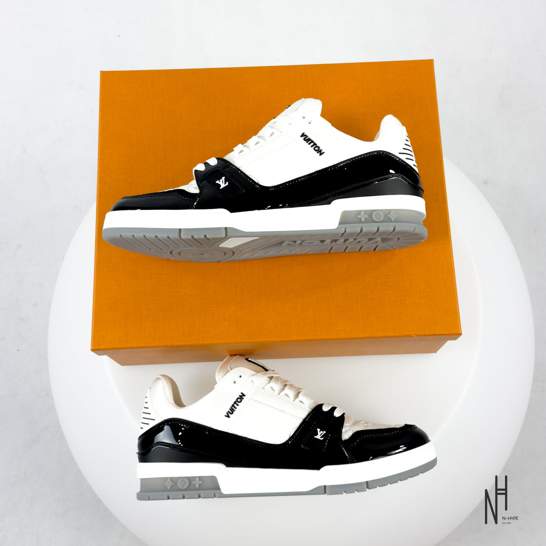 Louis Vuitton LV Trainer Black White Patent Leather