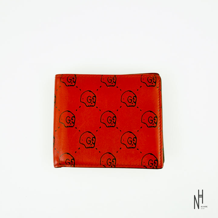 Gucci Ghost Skull Wallet Red