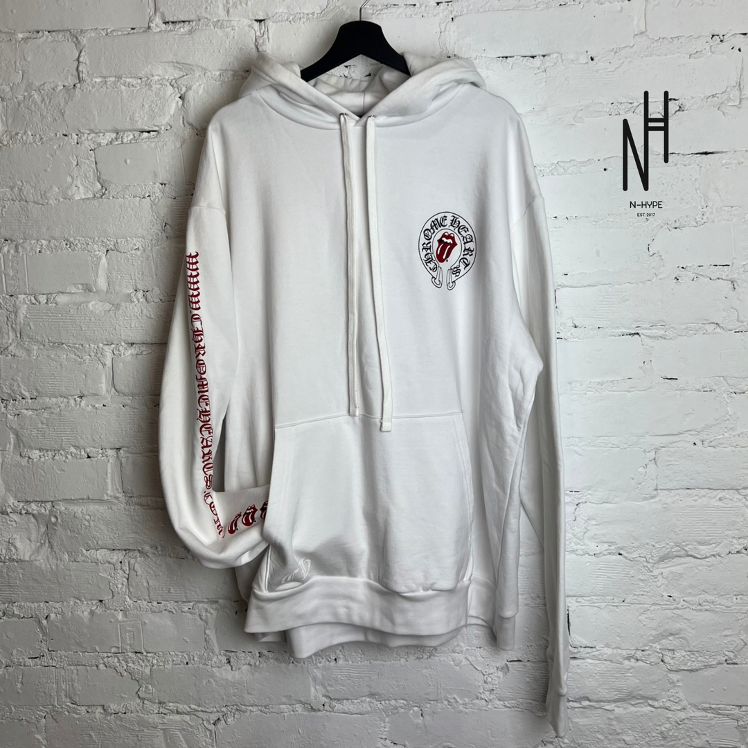 Chrome Hearts Rolling Stones Online Exclusive Hoodie White N Hype