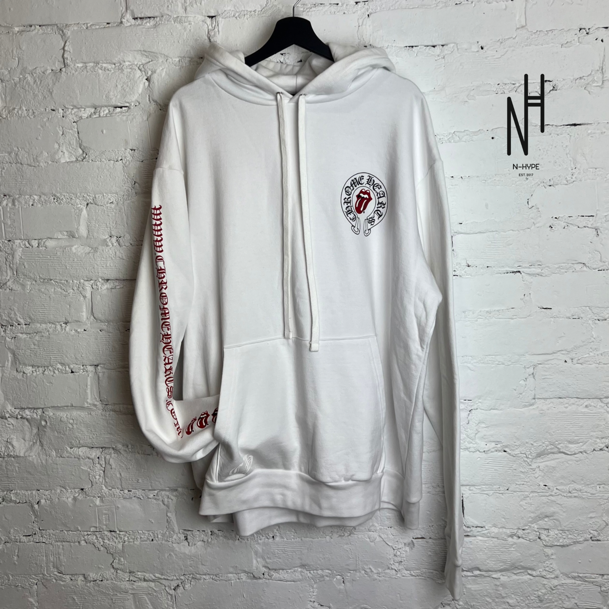 Chrome Hearts Rolling Stones Online Exclusive Hoodie White