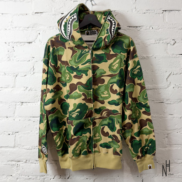 BAPE Art Camo Shark Full Zip Hoodie Green