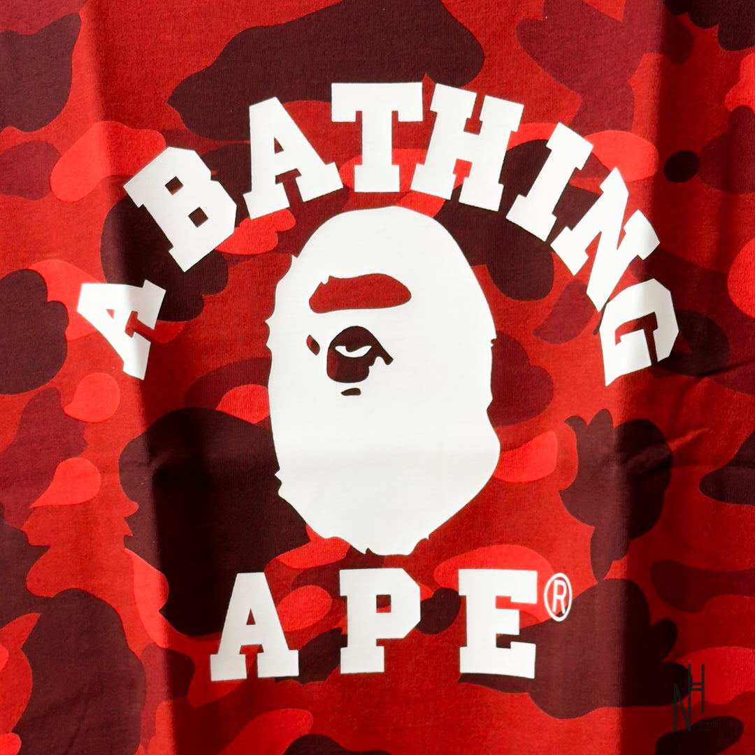 BAPE Color Camo College Tank Top Red