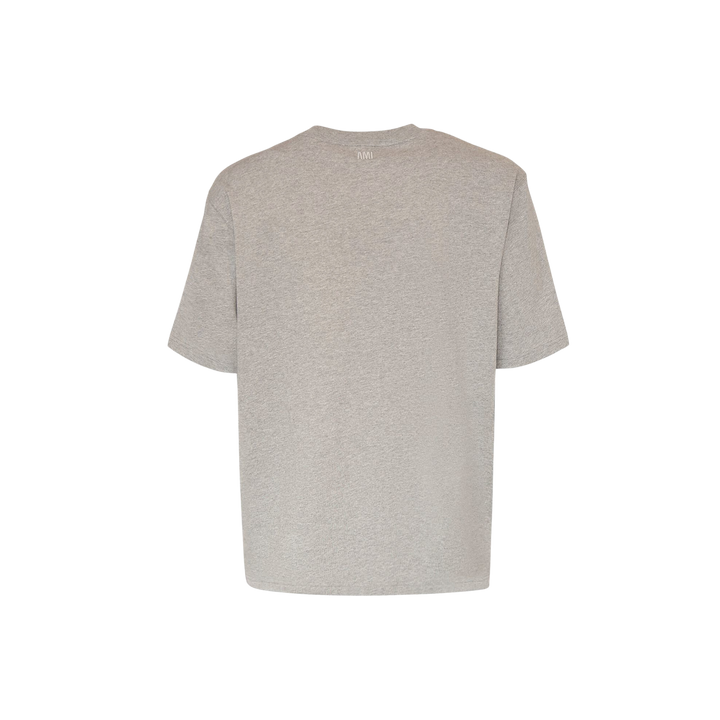 AMI Paris Logo Heavy Cotton T-shirt Grey