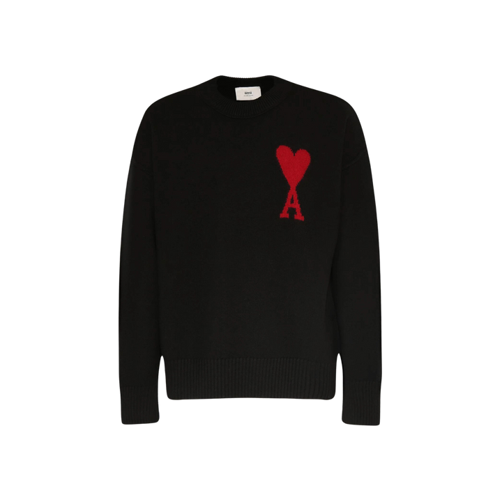 AMI Paris Logo Wool Knit Crewneck Sweater