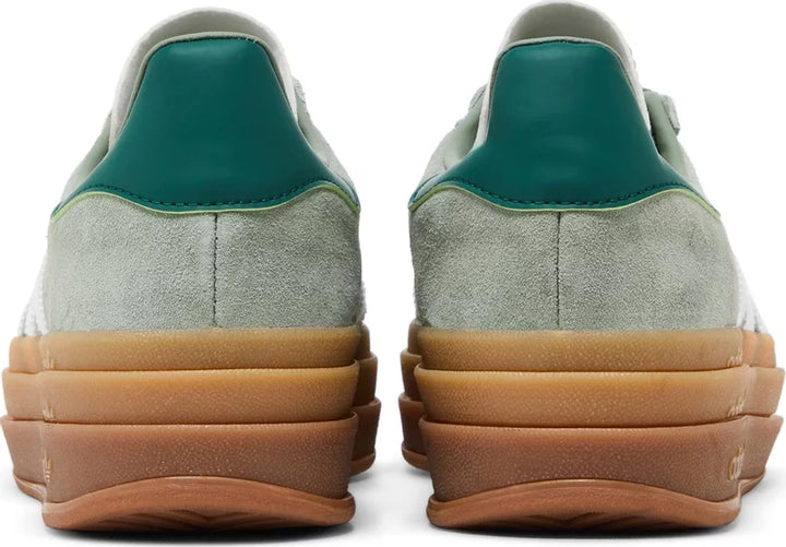 Adidas Gazelle Bold Silver Green Gum (Womens)