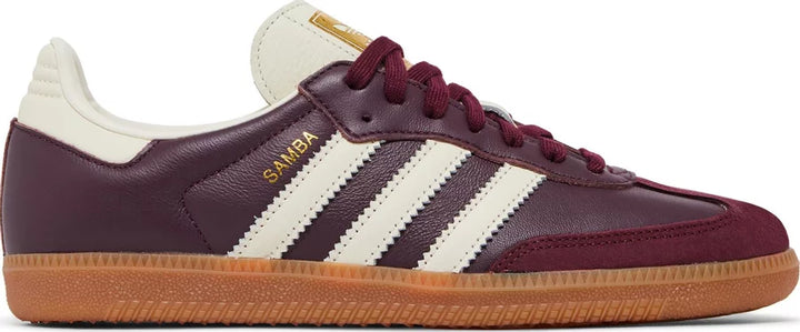 Adidas Samba OG Maroon Gold Metallic (Women's)