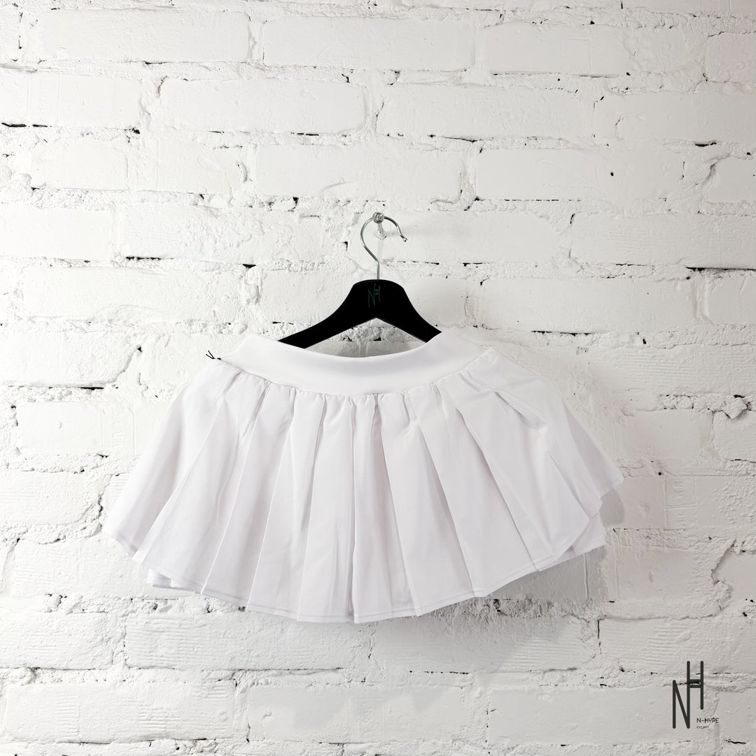 Alo Yoga Double Or Nothing Tennis Skirt White N-Hype Spódniczka Tenisowa Biała Tył