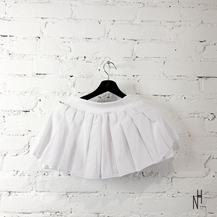 Alo Yoga Double Or Nothing Tennis Skirt White N-Hype Spódniczka Tenisowa Biała Tył