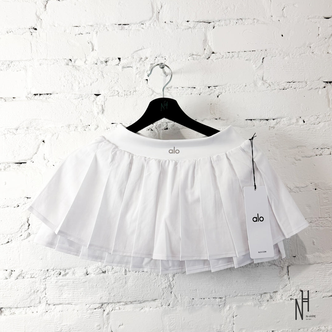 Alo Yoga Double Or Nothing Tennis Skirt White N-Hype Spódniczka Tenisowa Biała