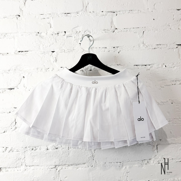 Alo Yoga Double Or Nothing Tennis Skirt White N-Hype Spódniczka Tenisowa Biała