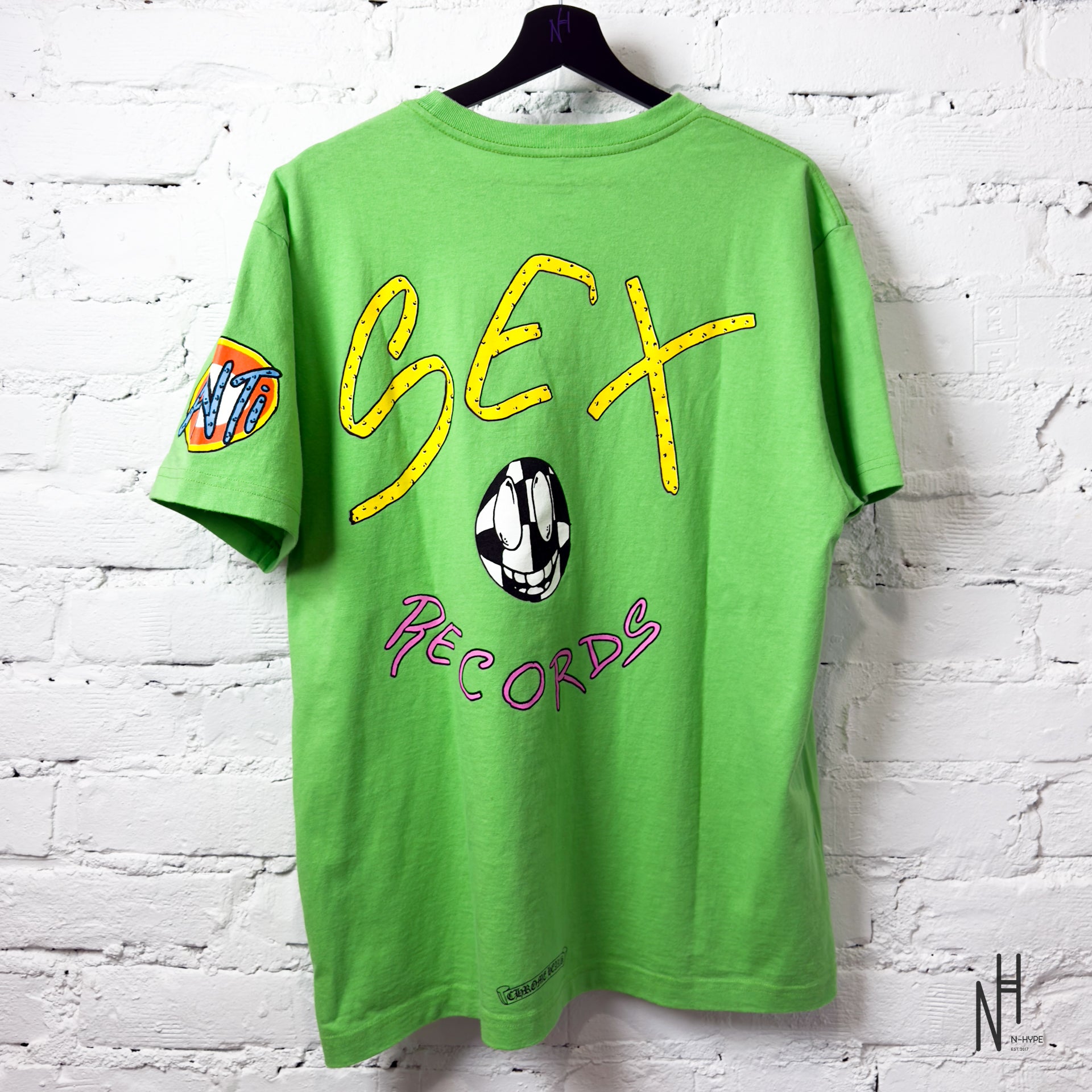 CHROME HEARTS SEX RECORDS スライムグリーン Tシャツ Chrome Hearts Green Sex Records Tee | N-Hype