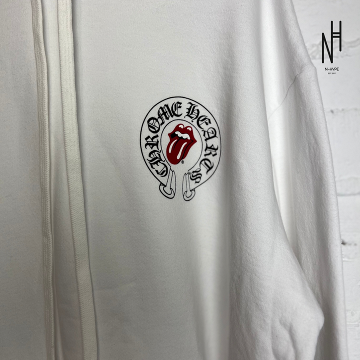 Chrome Hearts Rolling Stones Online Exclusive Hoodie White