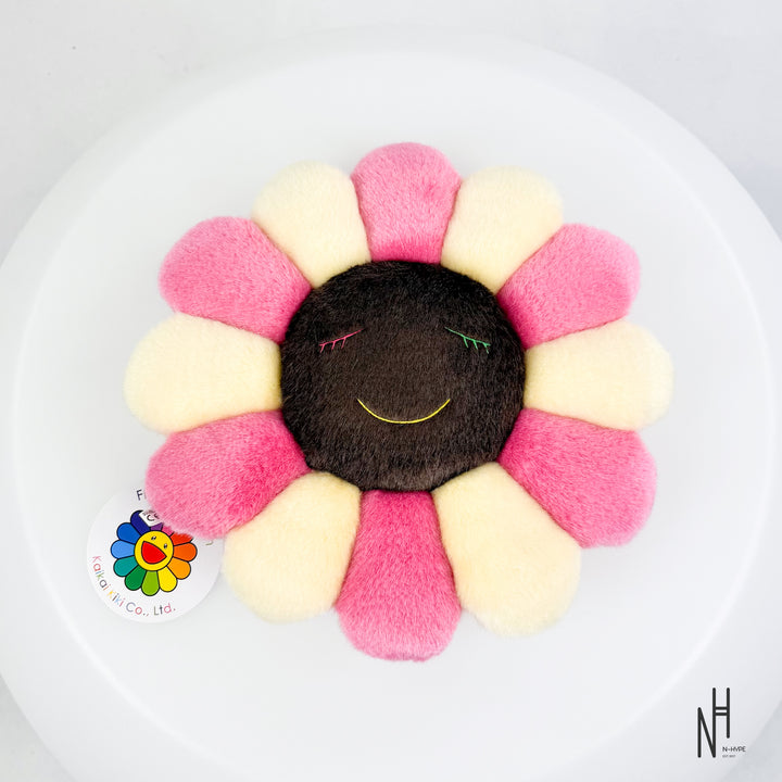 Takashi Murakami - Flower Pillow - Pink Ivory & Brown